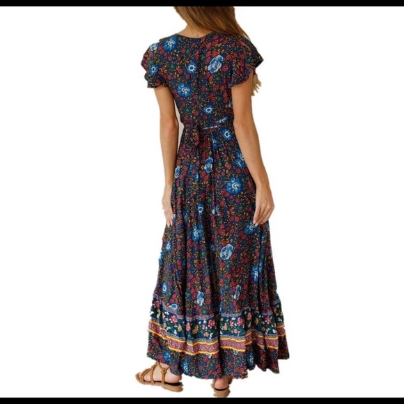 ❌SOLD❌BOHO WRAP DRESS - Picture 3 of 8